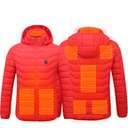 Winter Heated Jacket USB Electric Cotton Coat Zip-up Heater Thermal Clothing Heating Vest For Men